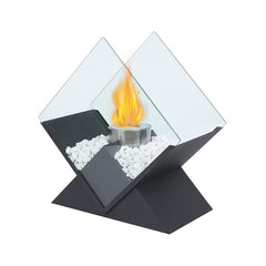 14.5 Inch Tall Portable Tabletop Fireplace | Elevated Bio-Ethanol Fire Bowl for Indoor & Outdoor Decor | Ventless Dancing Flame