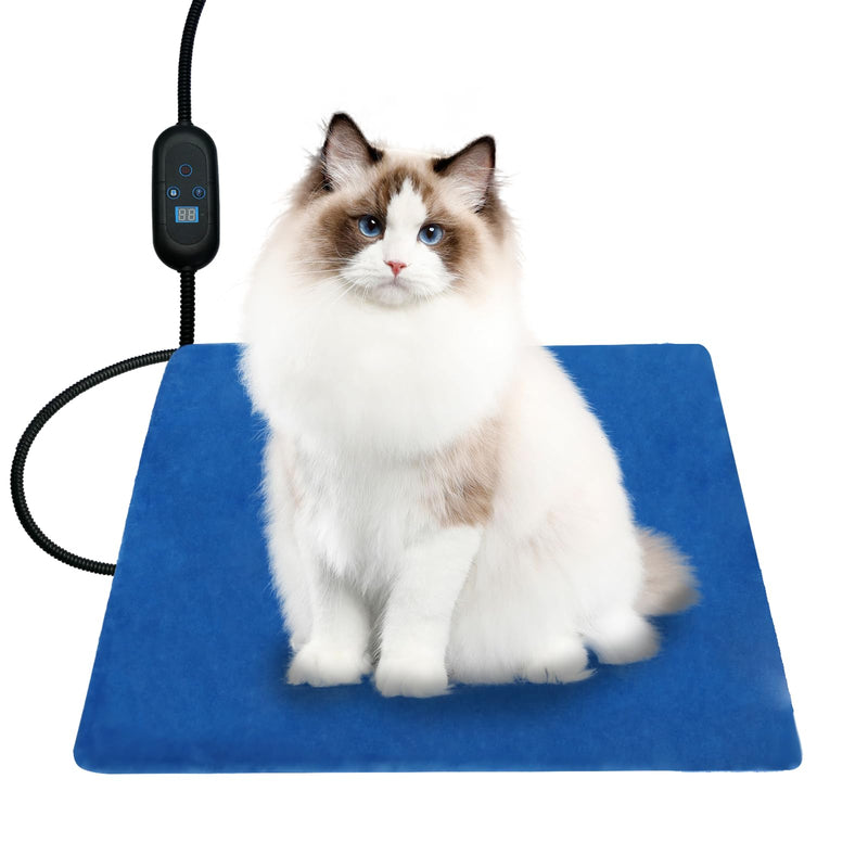 Pet Heating Pad — 6 Heat Settings, Auto-Off Timer & Chew-Resistant Cord (19.7