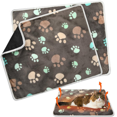 Self-Warming Pet Mat, 2-Pack — Non-Electric Thermal Pad for Cats & Small Dogs (16 x 20 in, Paw Print)