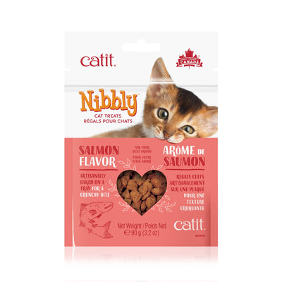 Catit Nibbly Cat Treats Healthy Baked Treats Salmon 3.2 Oz