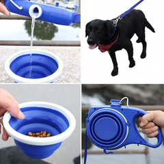 Dog Walking Kit — Portable Water Bottle, Food Cup & Rope