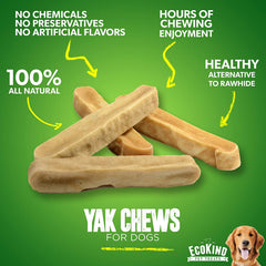 Gold Yak Cheese Chews for Small Dogs (15-25 lb) - Small 3-4" Sticks