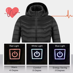 USB Heated Jacket — Electric Thermal Coat with Multi-Zone Heating