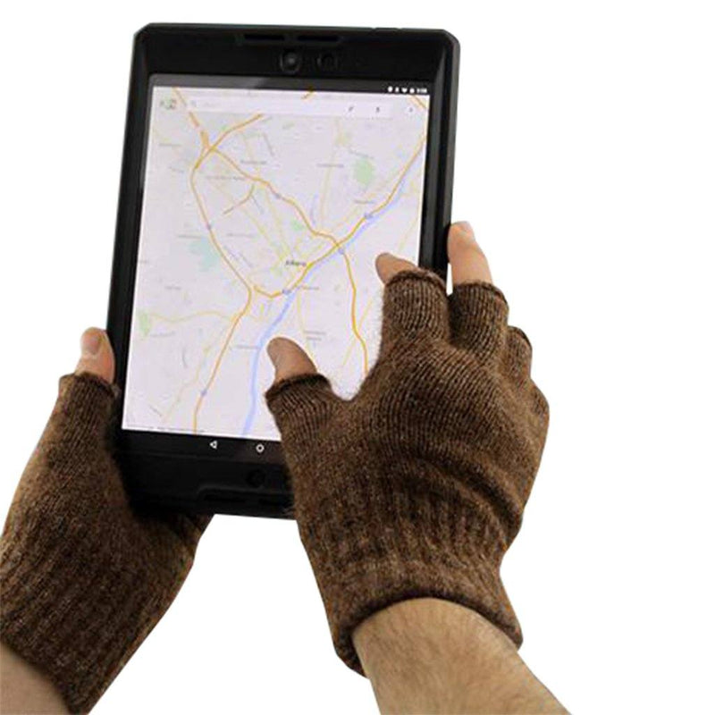 Alpaca Work/Play Fingerless Alpaca Gloves — Touchscreen-Friendly, Made in the USA