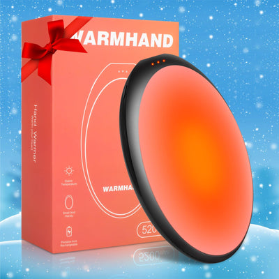Rechargeable Hand Warmer — 5200mAh USB Electric Pocket Heater, 3 Heat Levels
