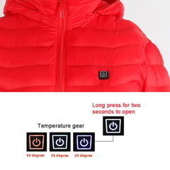 USB Heated Jacket — Electric Thermal Coat with Multi-Zone Heating