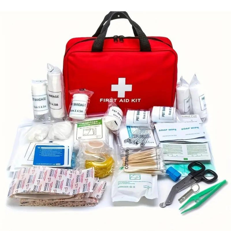 173-Piece First Aid Kit — Portable Emergency Bag for Camping, Hunting & the Truck